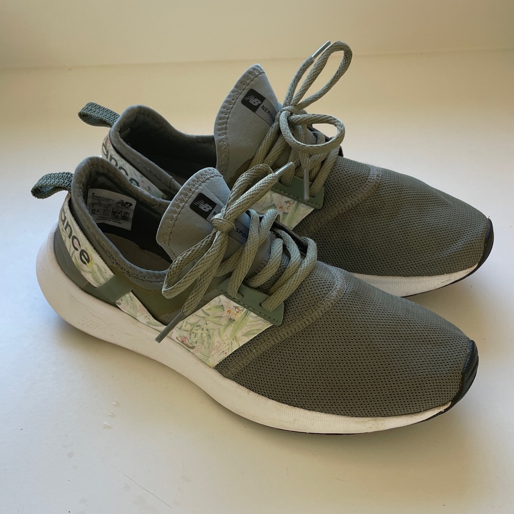 New Balance Nergize Sport Celedon Green Floral Sneakers